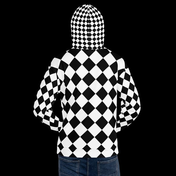 Men's classic checkerboard Hoodie 70s fashion - Picture 4 of 12